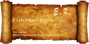 Eichinger Kitti névjegykártya